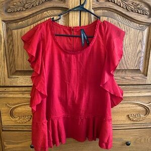 Liverpool women’s blouse Red top Size Large NWOT